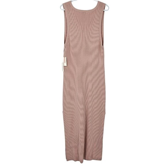 Anthro Daily Practice Slim V-Neck Maxi Dress Pink Women’s M NEW Ribbed Knit - Picture 4 of 12